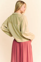 Cargar imagen en el visor de la galería, Davi & Dani Lace Up Exposed Seam French Terry Top