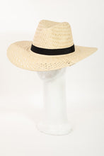 Cargar imagen en el visor de la galería, Fame Basket Weave Straw Sun Hat