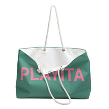 Cargar imagen en el visor de la galería, PLAYITA - Green Weekender Bag