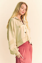 Cargar imagen en el visor de la galería, Davi & Dani Lace Up Exposed Seam French Terry Top