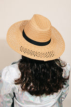 Cargar imagen en el visor de la galería, Fame Basket Weave Straw Sun Hat
