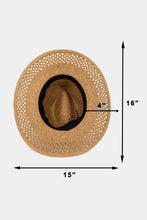 Cargar imagen en el visor de la galería, Fame Basket Weave Straw Sun Hat