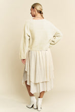Load image into Gallery viewer, Davi & Dani Diamond Cable Pattern Drop Shoulder Sweater