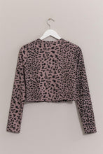 Load image into Gallery viewer, HYFVE Animal Print Snap Down Crop Cardigan