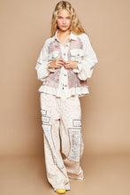 Load image into Gallery viewer, POL Eyelet Flower Pearl Detail Lace Patchwork Shirt