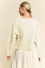 Load image into Gallery viewer, Davi & Dani Diamond Cable Pattern Drop Shoulder Sweater
