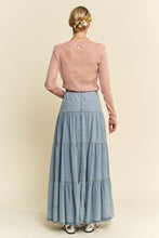 Cargar imagen en el visor de la galería, Davi & Dani Glitter Mesh Lettuce Hem Long Sleeve Top