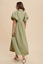 Load image into Gallery viewer, Annie Wear Smocked Puff Sleeve Midi Dress