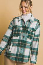 Load image into Gallery viewer, Love Tree Plaid Button Up Shacket
