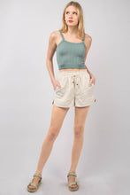 Cargar imagen en el visor de la galería, VERY J Drawstring Elastic Waist Linen Shorts
