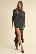 Cargar imagen en el visor de la galería, Mable Backless Asymmetric Ruffle Hem Dress
