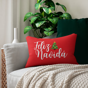 Feliz Navidá - Spun Polyester Lumbar Pillow