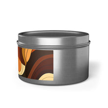 Load image into Gallery viewer, RENEWABLE SOUL - Earth Tones Abstract Shapes Pattern | Tin Candles
