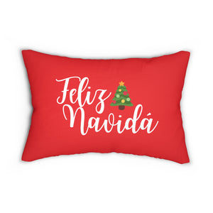 Feliz Navidá - Spun Polyester Lumbar Pillow