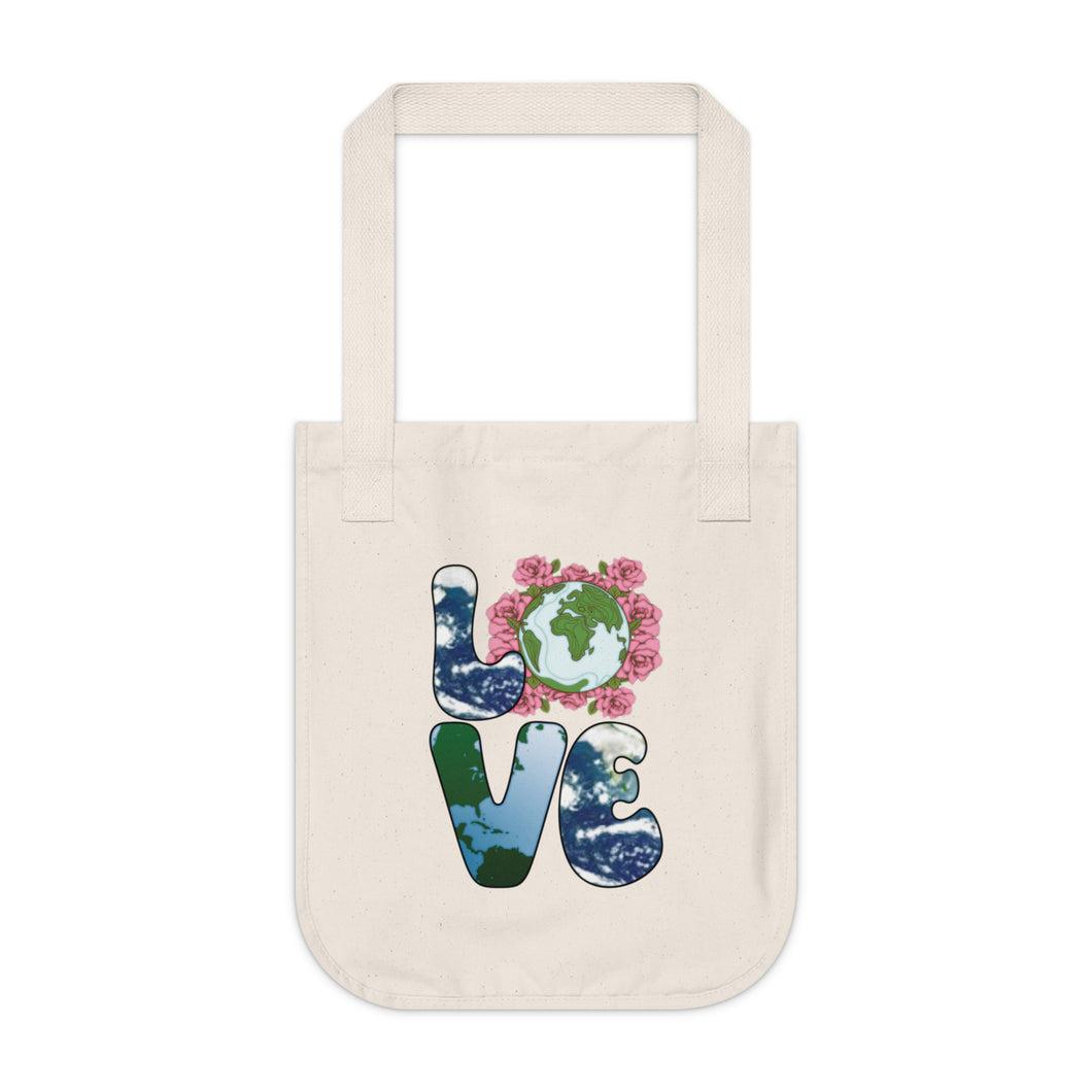 LOVE Earth - Organic Canvas Tote Bag