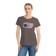 Load image into Gallery viewer, Earth, Peace &amp; Love in Pink - Organic Women&#39;s Classic T-Shirt
