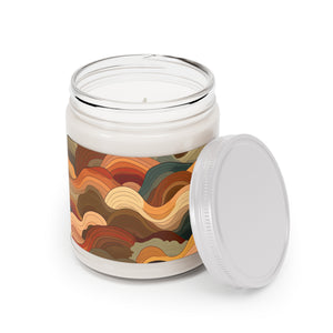 ORGANIC ESSENCE - Earth Tones Abstract Shapes Pattern | Scented Candles, 9oz