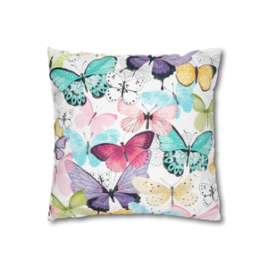 Butterflies: Spun Polyester Square Pillowcase