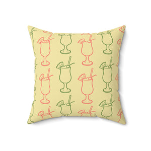 Piña Colada Pattern - Spun Polyester Square Pillow