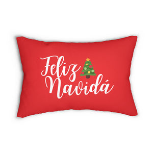 Feliz Navidá - Spun Polyester Lumbar Pillow