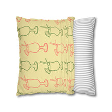 Load image into Gallery viewer, Piña Colada Pattern - Spun Polyester Square Pillow Case (Pillow not included)
