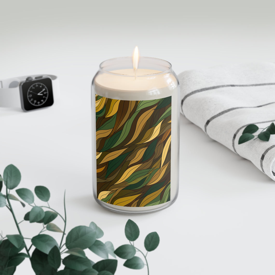 EARTH IN MIND - Earth Tones Abstract Shapes Pattern | Scented Candle, 13.75oz