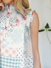 Load image into Gallery viewer, Frill Printed Mock Neck Top
