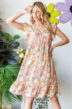 Load image into Gallery viewer, Heimish Full Size Floral Ruffled V-Neck Dress
