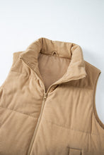 Cargar imagen en el visor de la galería, Pocketed Zip Up Turtleneck Vest Coat
