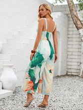 Load image into Gallery viewer, Cutout Printed Wide Strap Jumpsuit
