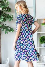 Load image into Gallery viewer, Heimish Full Size Floral Ruffled Short Sleeve Dress with Pockets
