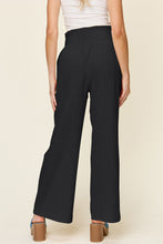 Load image into Gallery viewer, Double Take Full Size Texture Smocked Waist Wide Leg Pants
