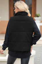 Cargar imagen en el visor de la galería, Pocketed Zip Up Turtleneck Vest Coat
