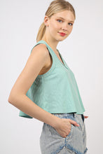 Load image into Gallery viewer, VERY J V-Neck Knit Swing Cropped Tank
