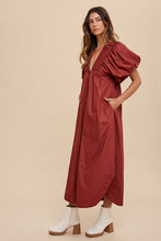 Load image into Gallery viewer, Annie Wear Smocked Puff Sleeve Midi Dress
