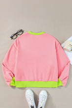 Cargar imagen en el visor de la galería, Contrast Round Neck Long Sleeve Sweatshirt
