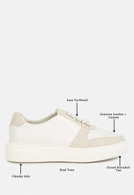 Load image into Gallery viewer, Kjaer Dual Tone Leather Sneakers
