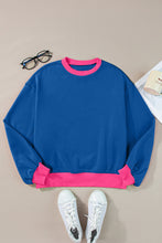 Cargar imagen en el visor de la galería, Contrast Round Neck Long Sleeve Sweatshirt
