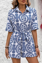 Cargar imagen en el visor de la galería, Tied Printed Short Sleeve Romper
