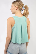 Load image into Gallery viewer, VERY J V-Neck Knit Swing Cropped Tank
