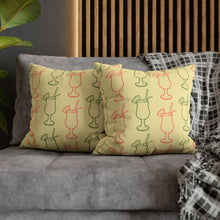 Load image into Gallery viewer, Piña Colada Pattern - Spun Polyester Square Pillow Case (Pillow not included)
