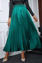 Cargar imagen en el visor de la galería, Pleated Elastic Waist Midi Skirt
