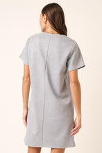 Cargar imagen en el visor de la galería, Mittoshop Suede Short Sleeve Mini Dress
