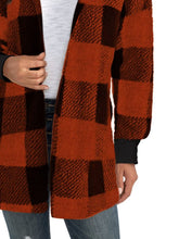 Cargar imagen en el visor de la galería, Plaid Long Sleeve Hooded Coat
