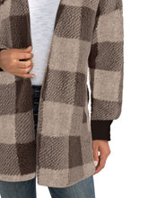 Cargar imagen en el visor de la galería, Plaid Long Sleeve Hooded Coat
