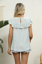 Cargar imagen en el visor de la galería, Spliced Lace Ruffled Blouse
