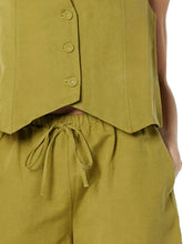 Cargar imagen en el visor de la galería, Button Up V-Neck Top and Pocketed Shorts Set
