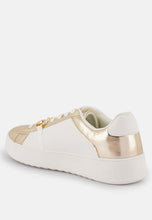 Cargar imagen en el visor de la galería, Nemo Contrasting Metallic Faux Leather Sneakers
