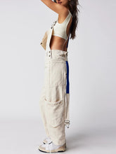 Cargar imagen en el visor de la galería, Pocketed Wide Strap Denim Overalls
