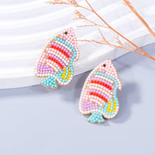 Load image into Gallery viewer, Alloy Bead Fish Shape Stud Earrings
